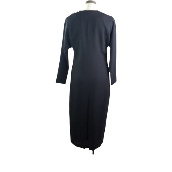 Paddye Mann Clothing (Pakenham) Black Long Sleeve Dress Made in Ontario Canada - Picture 6 of 13